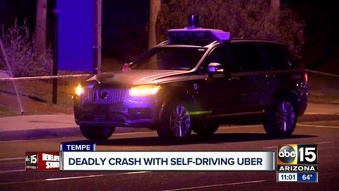 Self-driving Uber car hits, kills pedestrian in Tempe