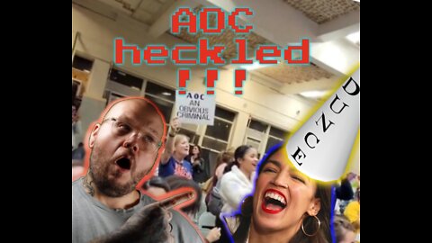 AOC Heckled at her own Event!!