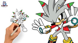 How to Draw Silver Sonic the Hedgehog Christmas - Art Tutorial