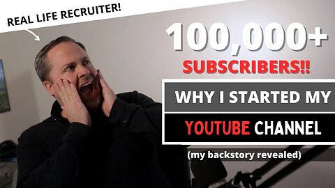 Thank you for 100,000 Subscribers! Revealing My Backstory