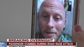 Passenger stabbed during road rage attack