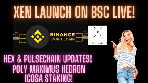 XEN Launch On BSC LIVE! Hex & Pulsechain Updates! Poly Maximus Hedron Icosa Staking!