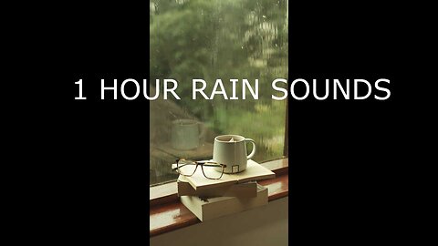 1 Hour rain on window and roof sounds