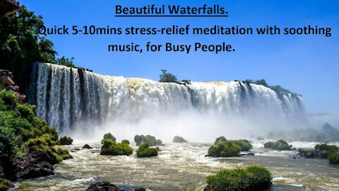 Beautiful Waterfall Meditation for Busy People