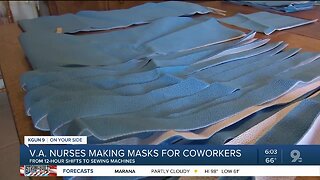 Making masks for coworkers, friends and family