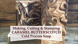 Making CARAMEL BUTTERSCOTCH Goat Milk Soap w/ MAJOR vanillin discoloration | Ellen Ruth Soap