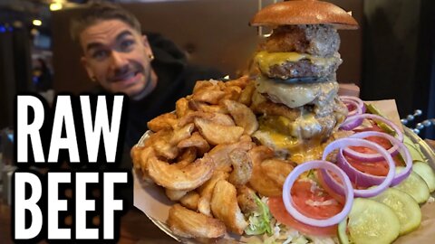 NASTY Burger Challenge (Served RAW) | Warning : Do Not Attempt | Served a Raw Burger