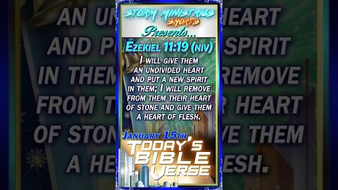 01.15.2023 | STORM MINISTRIES | Daily Bible Verse | Ezekiel 11:19 (NIV) | #shorts