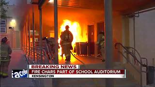 Crews hose out fire at Franklin Elementary School in Kensington