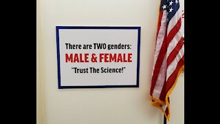 Marjorie Taylor Greene Hangs "There Are Only Two Genders" Sign Outside Her Office