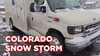 How We Survived A September Colorado Snowstorm with Broken Heater | Ambulance Conversion Life
