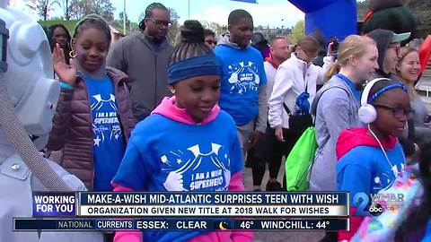 Make A Wish Mid Atlantic Surprises Teen with Wish