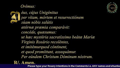Latin Rosary; Sorrowful Mysteries