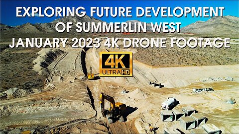 Exploring Future Development Areas in Summerlin West 4K Drone Footage