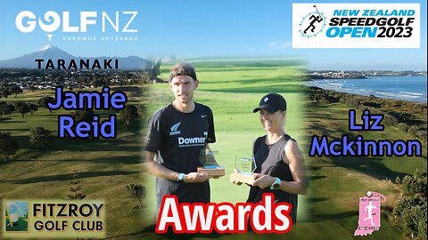 AWARDS Ceremony - 2023 New Zealand Speedgolf Open - Jamie 5x and Liz 8x Champions