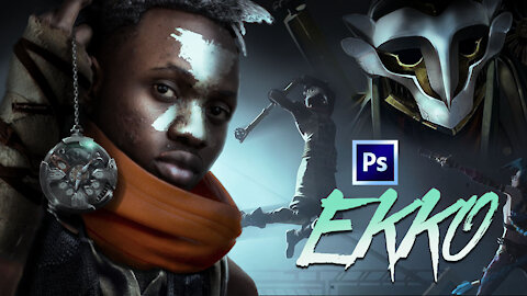 Photobashing Ekko From Arcane - Photoshop Manipulation - League of Legends