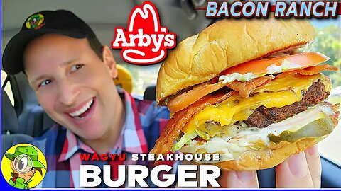 Arby's® 🤠 BACON RANCH WAGYU STEAKHOUSE BURGER Review 🐄🥩 First New Burger Ever 🤯 Peep THIS Out! 🕵️‍♂️