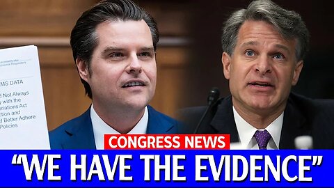 Wray HIDES LIKE RAT After Matt Gaetz Show Secret FBI Confession Tape To Congress...