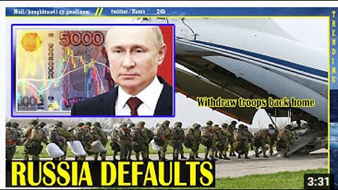 Russia defaults, PUTIN panics for fear of failing in Ukraine, after Russia defaults