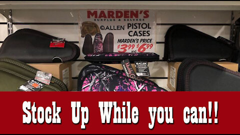 Stock Up while you can!! ~ Prepper Supplies at Marden's