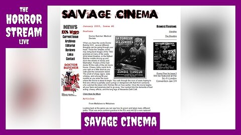 Savage Cinema Magazine Issue 1, January 2003 [Official Website]