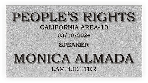 People's Rights presents - Monica Almada - Our Minds in these Stressful Times