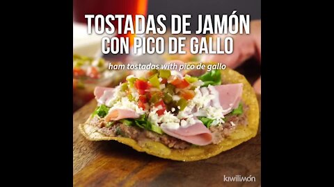 Ham Tostadas with Pico de Gallo
