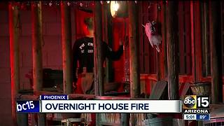 Crews respond to house fire in north Phoenix