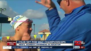 CSUB swimmers in Houston for WAC Championships