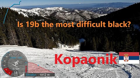 [4K] Skiing Kopaonik, 19b Ungroomed - Is This The Most Difficult Black? Serbia, GoPro HERO10