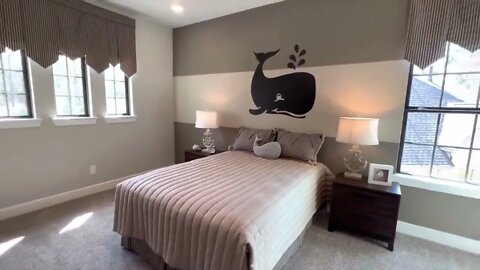 Bedroom Home with Mirrored Backsplash : New Home Tour 2022 : Model Home Tour