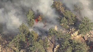 RAW: Bald Mountain Fire burns west of Golden