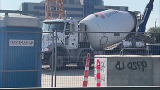 Nonstop Cement mixer Condos construction