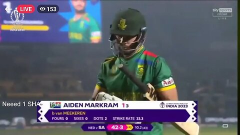 Markram Out Netherland vs South Africa Circket match highlights 2023 WorldCup SAVSNED Markram Wicket