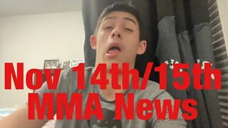 Todays MMA News November 14th/15th! Bert MMA Livestream! QUICK STREAM + Lewis Vs Spivak Predictions