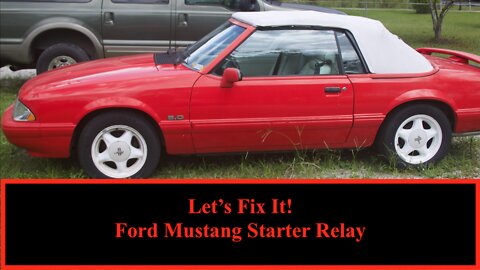 Fox Body Mustang Starter Solenoid Relay Replacement