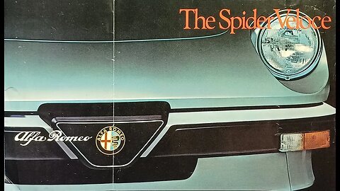 MEDIA REVIEW: Alfa Romeo, The Spider Veloce, Ad Flyer, 1983