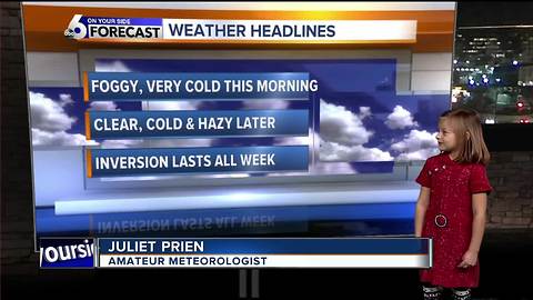 Budding meteorologist Juliet Prien talks headlines, current conditions