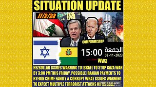 SITUATION UPDATE 11/2/23 - Iran Warns Us Out Of Gaza, Biden Compromised W/Iran?, Banks Closing