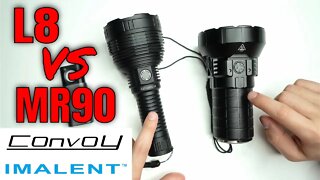 Convoy L8 VS Imalent MR90 Flashlight: Battle of the GIANTS!