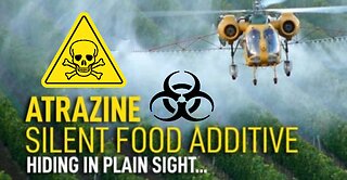 Atrazine Pesticides Being Sprayed on Food