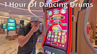 1 Hour Of Dancing Drums Slot Play In Las Vegas!