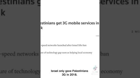 Palestinians Deserve Freedom Of Upgraded Telecommunication Services