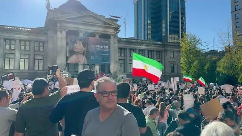 Iranian Protest for freedom at Art Gallery in Vancouver BC