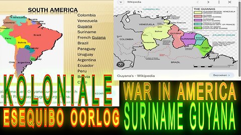 WAR OORLOG SURINAME GUYANA VENUZUELA ESEQUIBO BERBICE KOLONIALE VERDRAG FRANSGUYANA
