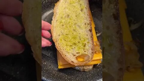 Garlic Confit Grilled Cheese Gourmet food