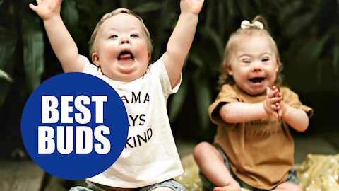 Adorable toddlers with Down Syndrome become best friends