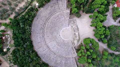 Drone captures unprecedented beauty of ancient Greek theatre
