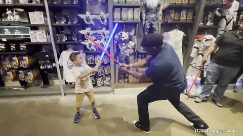 The FORCE of Nyghtstorm VS Young Skywalker at DISNEY! Empowering our Kids Empowers the Country