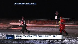 Teen boy rescued after falling through ice on Lake Michigan